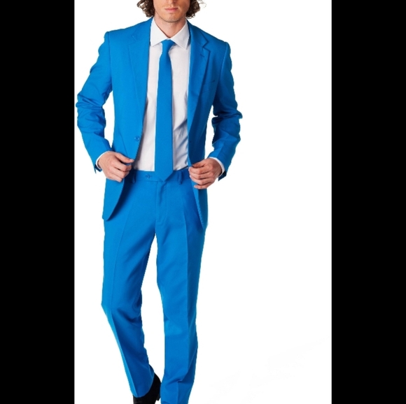 OppoSuits Suits & Blazers Opposuits Blue Steel Mens Party Stage 3 Pc Coat Pants Tie Suit 36
